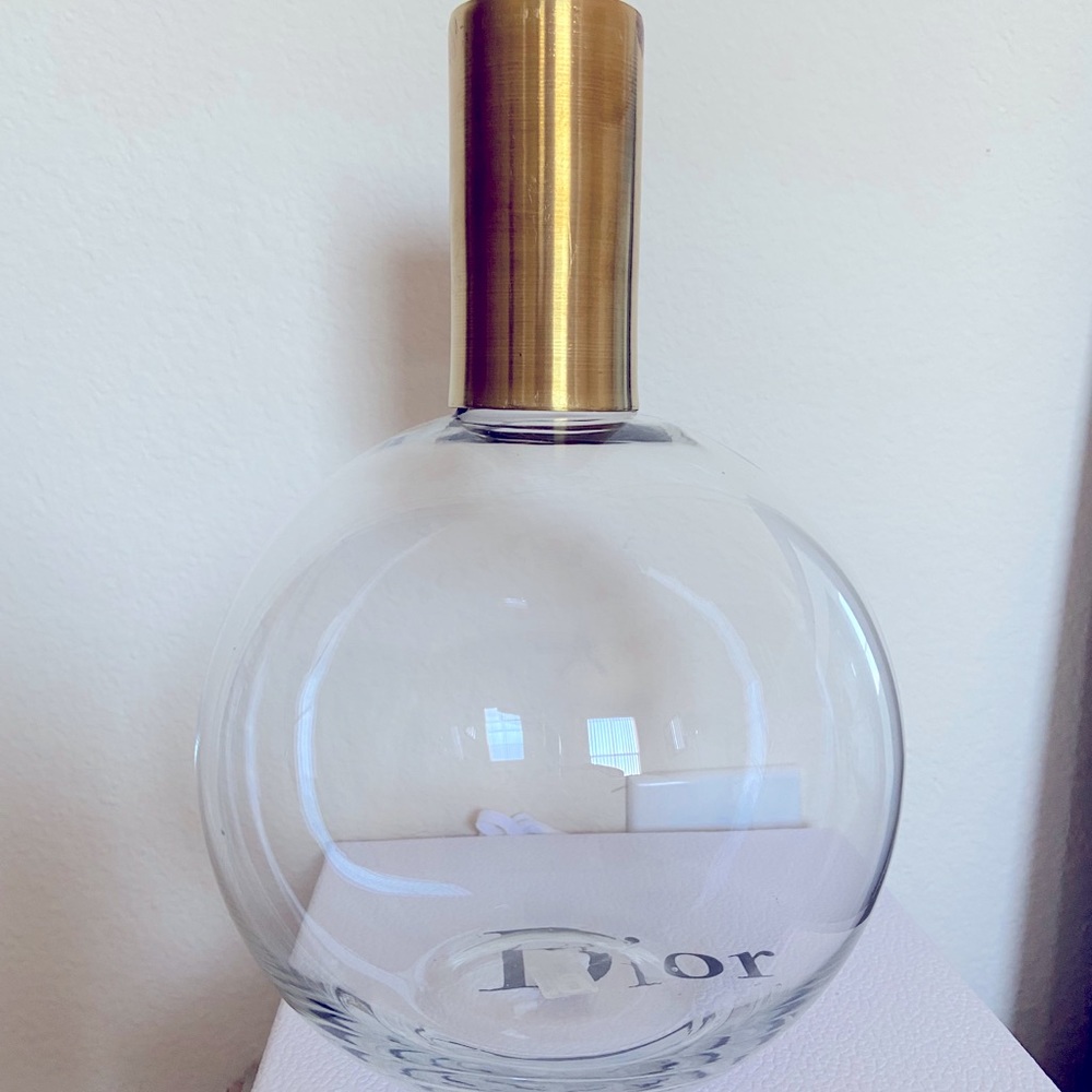 CB2 Florence Brass and Glass Vase